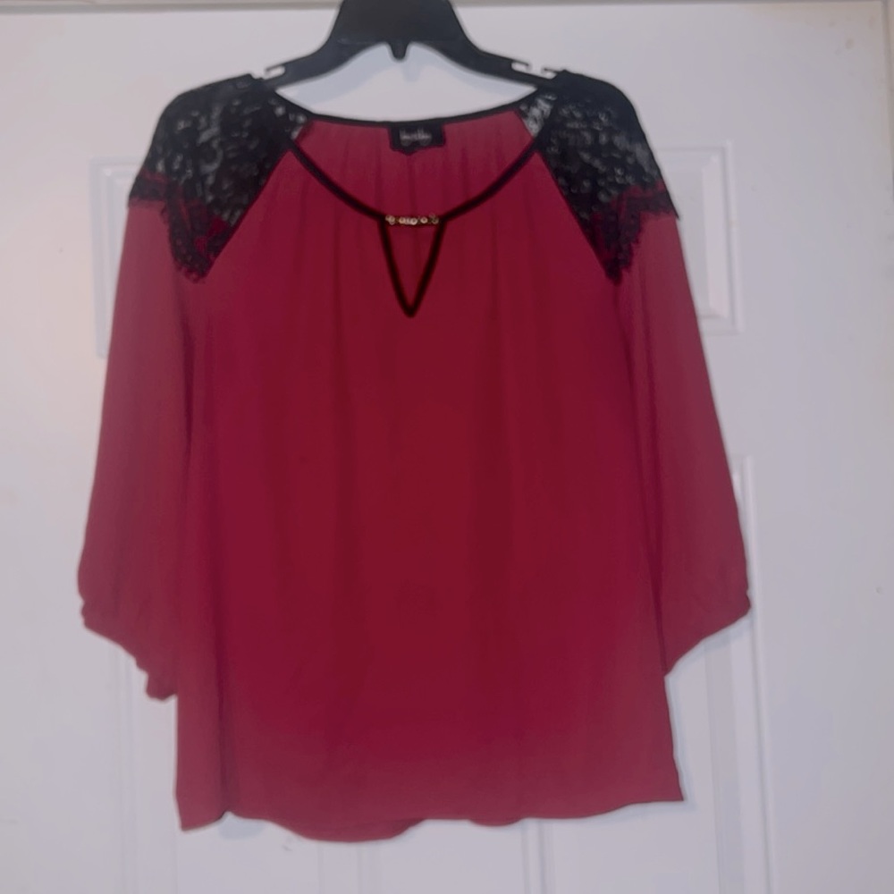 By&By deep Red Blouse size XL